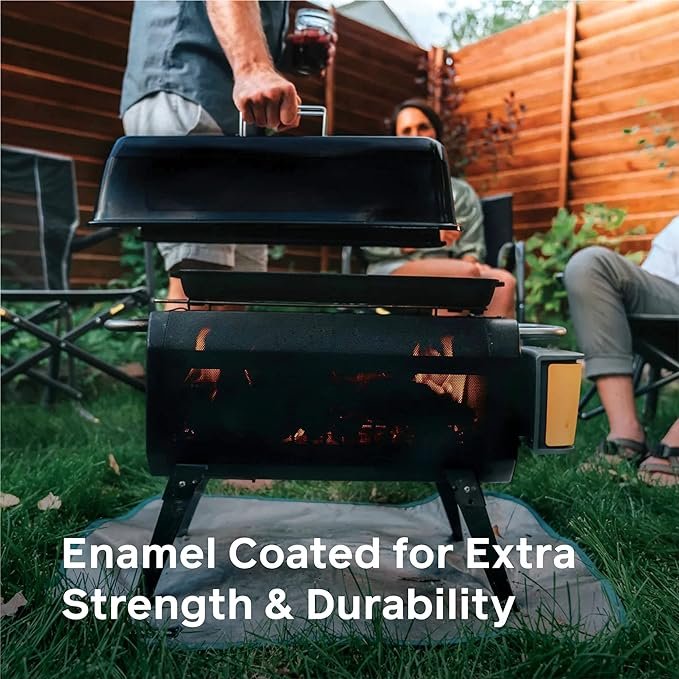 1 BioLite, Enamel Coated Grill Cover Lid for FirePit, Works with Charcoal and Firewood Cooking