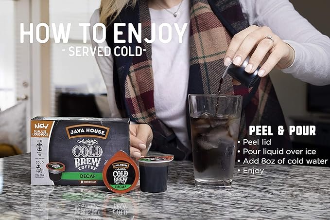 2 Renamed product: Decaffeinated Java House Cold Brew Coffee Concentrate Single Serve Liquid Pods, 1.35 Fl Oz (Pack of 12)