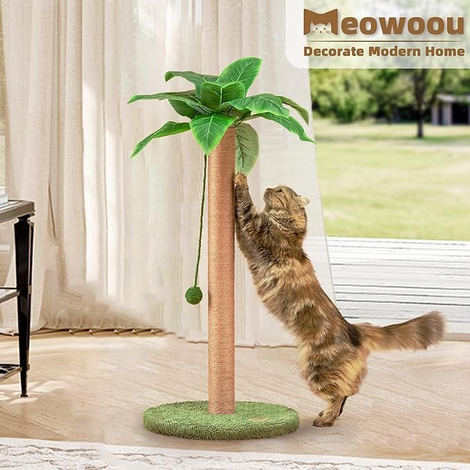 4 Cat Scratching Post Cat Scratcher 35 inch Tall Scratching Post with Sisal Rope for Indoor Cats Large Cat Scratching Post sisal cat Scratcher Cute for Kitten Scratching Post