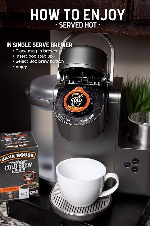3 Revised product name: Java House Single Serve Sumatran Cold Brew Coffee Concentrate Liquid Pods, 12 Count.