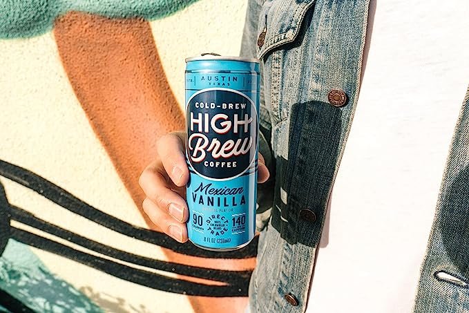 3 High Brew Coffee, Cold Brew, Mexican Vanilla, 8 Fl Oz (Pack of 12)