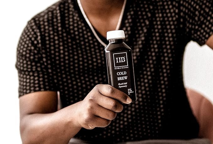 1 Hustleblendz - Cold Brew Straight Black, Set of 4 - Smooth, Unsweetened (0g Sugar)