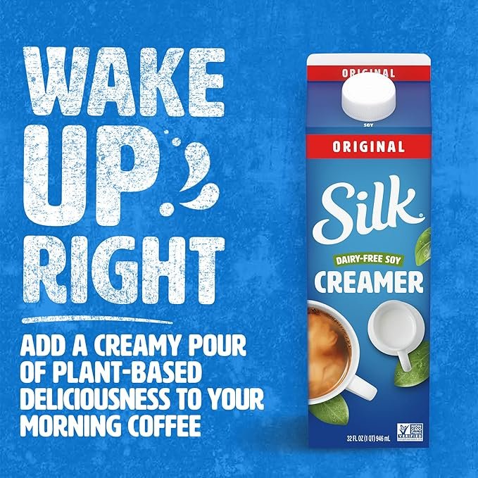 2 1 Quart Silk Original Soy Creamer, Non-GMO and Gluten-Free