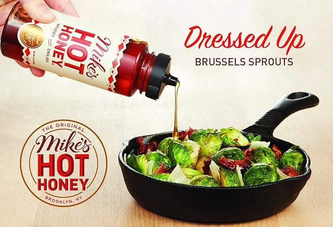 3 Mike's Honey Fire, 12 oz Squeeze Bottle (1 Pack), Zesty Honey, Balanced Sweetness & Spiciness, Pure Honey, Long Shelf Life, Free from Gluten & Paleo-friendly.