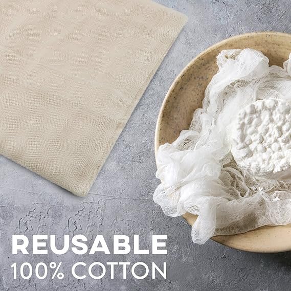 2 Kitchen Tool Cheesecloth and Cooking Twine - Grade 50 100% Natural Cotton Filter | 2 Square Yards Fabric for Filtering, With 220ft. Kitchen String, Food Safe Large Quantity Home Supplies