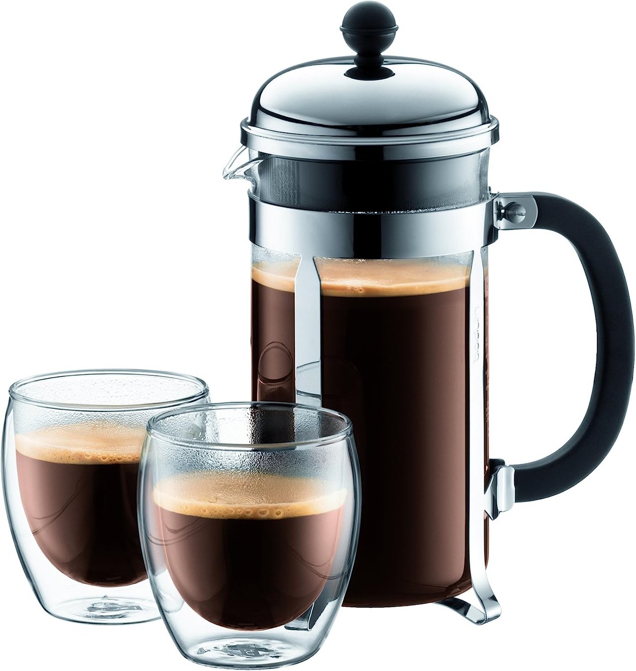 7 Chambord Chrome French Press Coffee and Tea Maker, 34 oz, 1928-16US4 by Bodum