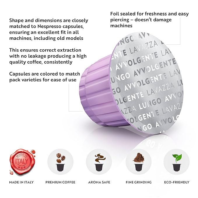 2 Italian Roast Capsules for Nespresso Original Machines (60 Pack), Bulk Package, Authentic Blend from Italy, Bold and Smooth Taste