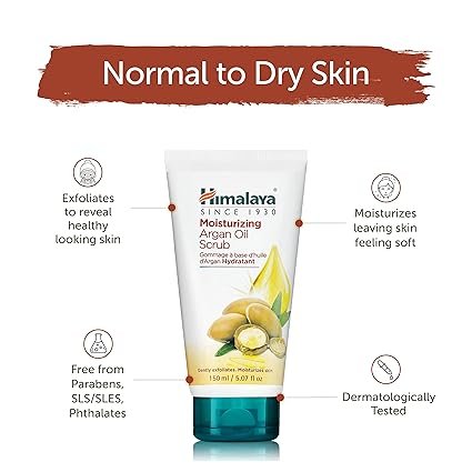 3 Himalaya Moisturizing Argan Oil Scrub to Soften Skin and Remove Dead Skin Cells, 5.07 Oz (150ml)