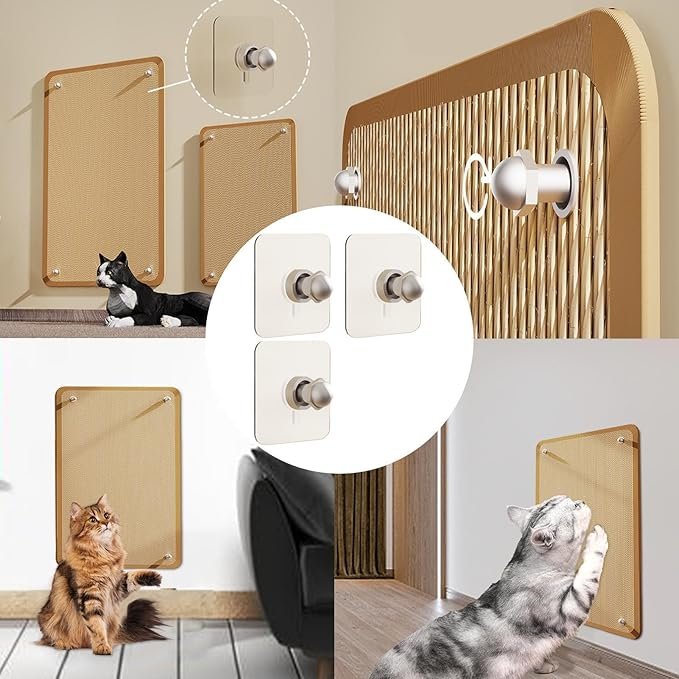 2 Sisal Cat Scratching Board - Wall Mounted Cat Scratcher - Couch Protector Perfect for Releasing Scratching Urges - for Pet Owners