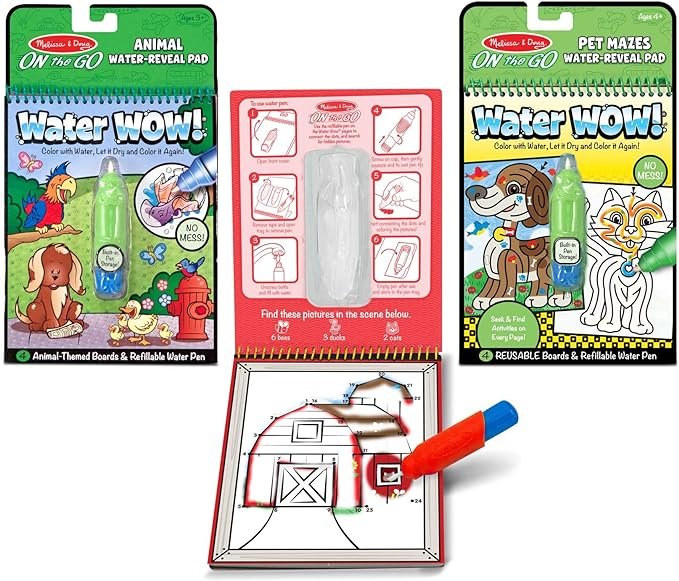 2 Melissa & Doug Water Magic Activity Set - 3 Pack, Animal Theme