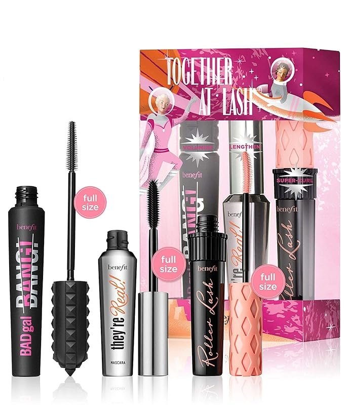 1 Benefit Cosmetics Mascara 3 Piece Full Size Set $72 Value They're Real Bad Girl Bang Roller Lash Set Together At Last