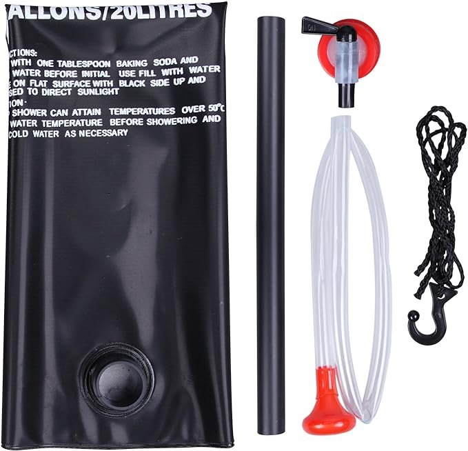 4 5 Gallons Portable Solar Camping Shower Bag for Outdoor Traveling Hiking Summer Shower by CARBON