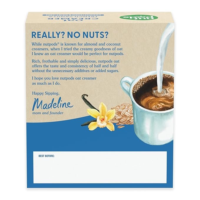 1 French Vanilla Oat Milk Creamer - Unsweetened Oat Beverage - Nut-Free Plant-Based Creamer - Keto-Friendly, Gluten-Free, Non-GMO, Vegan-Friendly, Sugar-Free, Kosher-Certified (3-Pack)