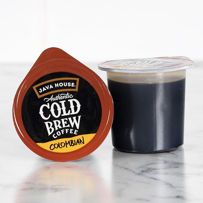 1 Java House Colombian Cold Brew Coffee Concentrate Single Serve Liquid Pods - 1.35 fl oz Each, in a Pack of 12