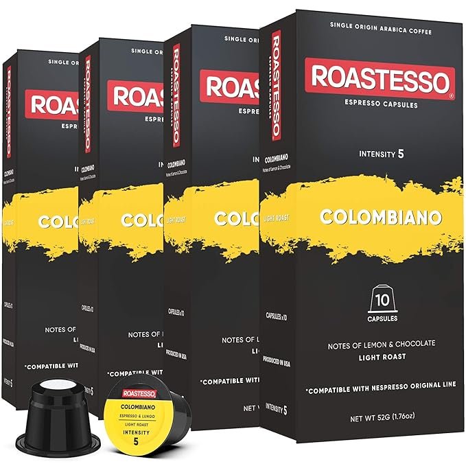 1 Roastesso - Colombian Espresso Capsules (10 Count, Pack of 4)