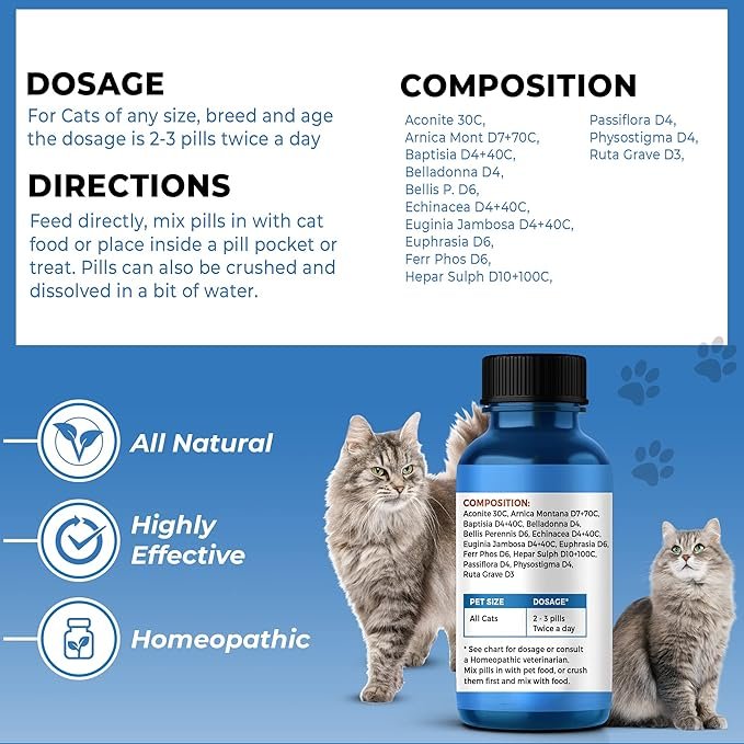 1 Eye Care and Vision Support for Cats - Holistic Kitten Eye Infection Treatment Helps with Conjunctivitis, Swelling, Discharge and More. Easy to Use Pills Relieve the Cat Eye Drops Struggle