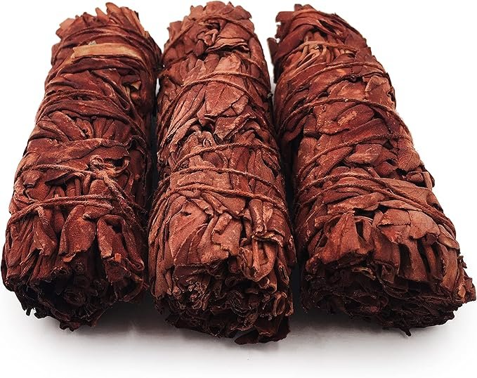 3 White Sage Bundle with Dragons Blood Incense Resin - Sage Sticks for Spiritual Cleansing, Stress Relief, Witchcraft Supplies, Home Fragrance - 3 Pack