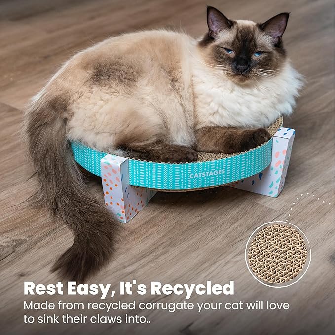 3 Catstages Scratch, Snuggle & Rest Corrugated Cat Scratcher With Catnip (packaging may vary)