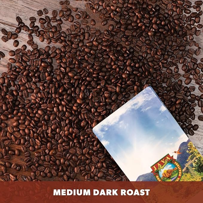 3 Java Planet - Chocolate and Almond Organic Coffee Beans infused with Organic Flavoring, Fair Trade, Medium Dark Roast, Arabica Gourmet Coffee Grade A, packaged in 1 LB bag