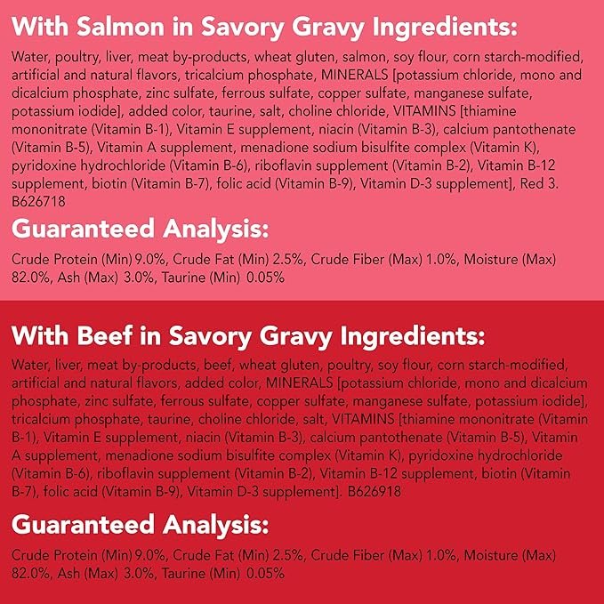 3 Purina Friskies Gravy Wet Cat Food Variety Pack, Extra Gravy Chunky - (Pack of 24) 5.5 oz. Cans