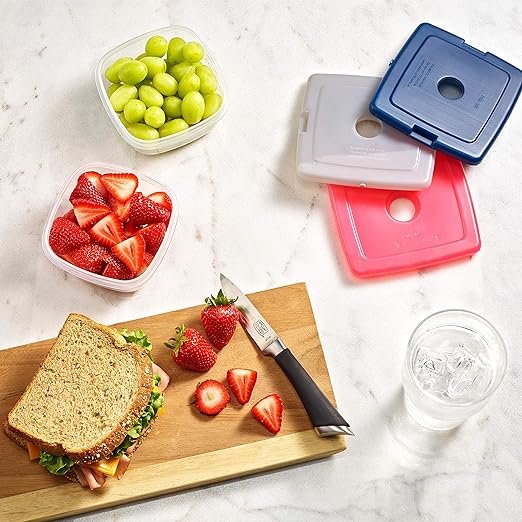 2 Fit + Fresh Cool Coolers Slim, Reusable Ice Packs for Lunch Bags, Beach Bags, Coolers, and More, Set of 4, Multicolored