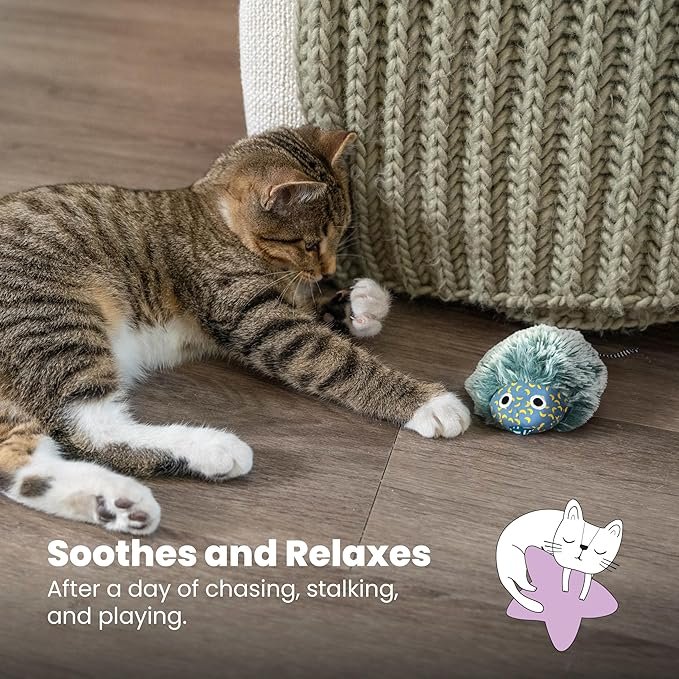 5 Catstages Nighttime Cuddle Plush Mouse Cat Toy with Catnip