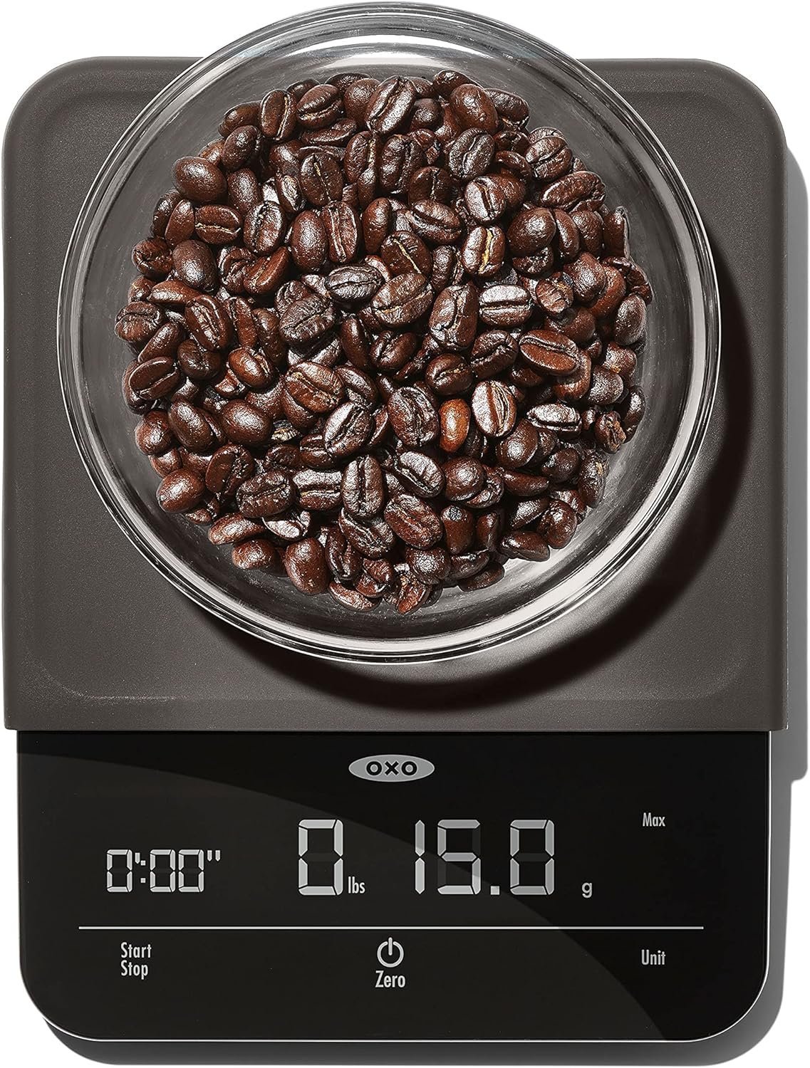 6 Black OXO Brew Coffee Scale with Timer, 6 Pound Precision