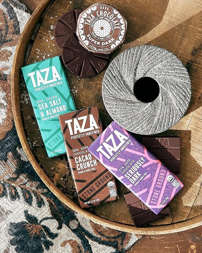 2 Taza Chocolate Organic Amaze Bar 87% Stone Ground, Seriously Dark, 2.5 Ounce (10 Count), Vegan