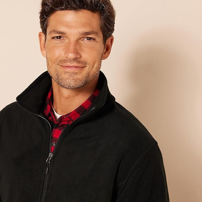 1 Essentials mens Full-zip Fleece Jacket
