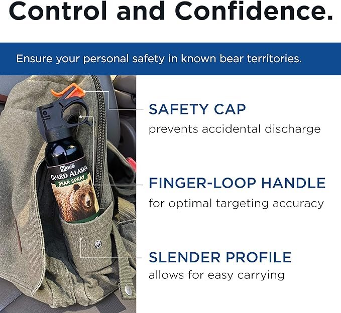 2 Personal Security Products Bear Defense Spray - 20' High-Potency Capsaicin Spray - Self-Defense Spray for Outdoor Pursuits - USA Made