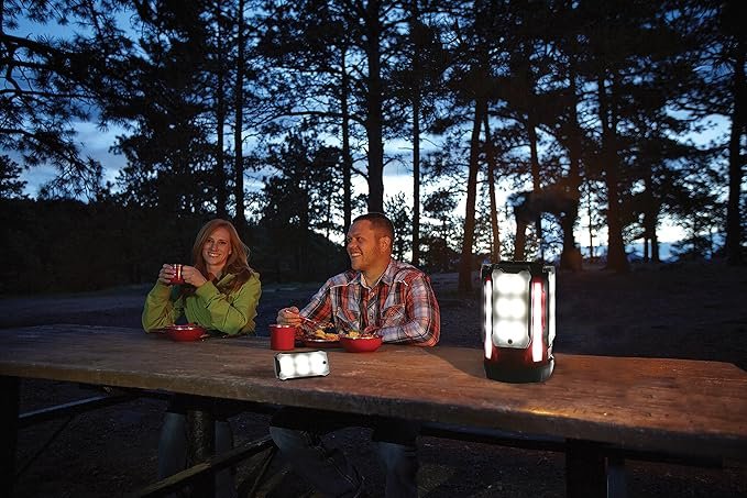 4 Coleman Multi-Panel Rechargeable LED Lantern, Water-Resistant Lantern with Removable Magnetic Light Panels, Built-in Flashlight, & USB Charging Port; Great for Camping, Hunting, Emergencies, & More