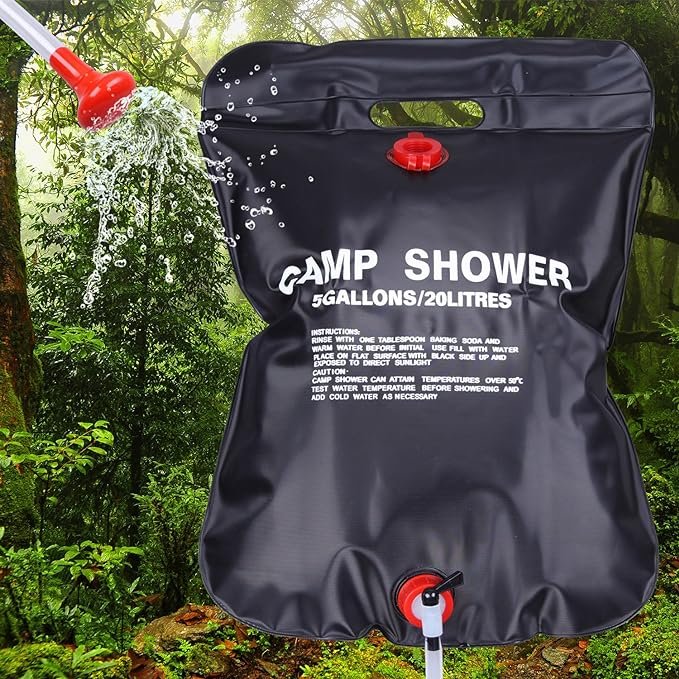 3 5 Gallons Portable Solar Camping Shower Bag for Outdoor Traveling Hiking Summer Shower by CARBON