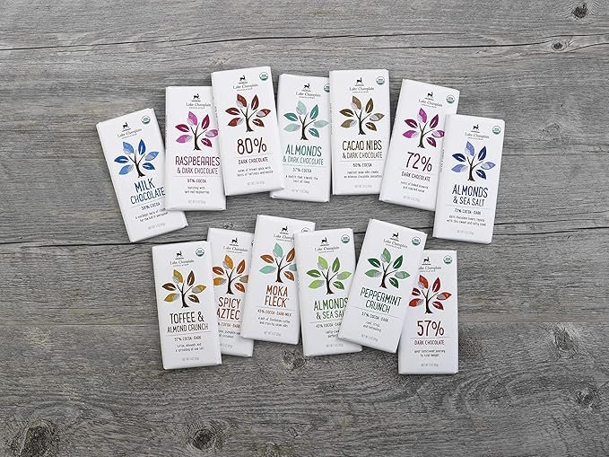 2 Lake Champlain Chocolates BAR 80% DK ORG FFL, 3 Ounce (Pack of 12)