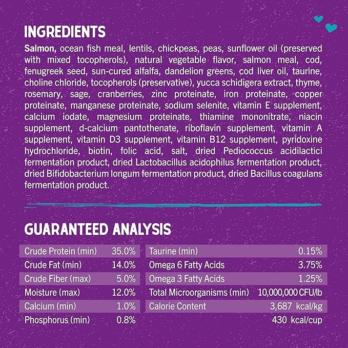 1 Stella & Chewy's Raw Coated Premium Kibble Cat Food – Grain Free, Protein Rich Meals – Wild Caught Salmon Recipe – 2.5 lb. Bag