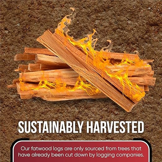 3 Vivlly 10lb Fatwood Fire Starter Pack – Starter Wood for Fireplace – Small Wood Logs for Campfire Stove, Grilling & Cooking – Firewood Lighter Kindling Sticks – Firepit Burning & Camping Accessories