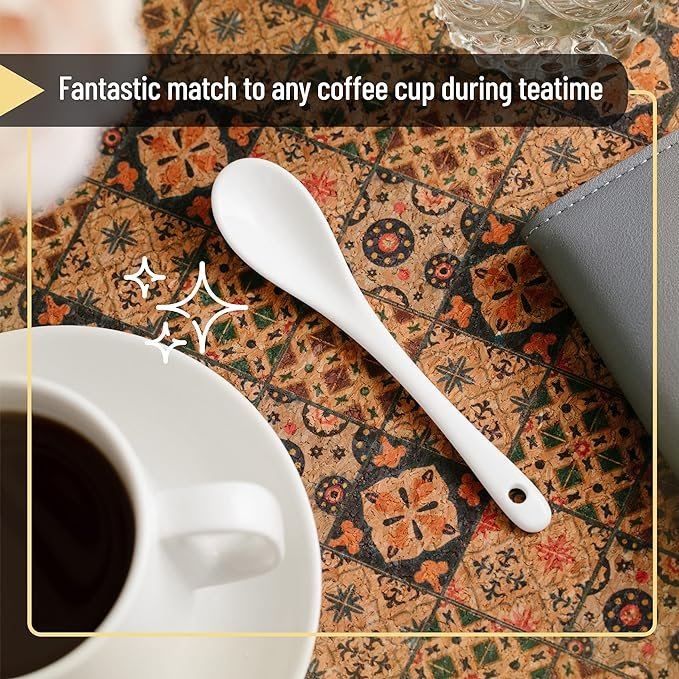 2 BTaT- White Porcelain Tea Spoons