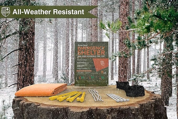 1 Waterproof Ultralight Shelter Tent+ Paracord, Tent Spikes, Zip-Ties: Reversible Two-Sided Design, Spacious and Reliable