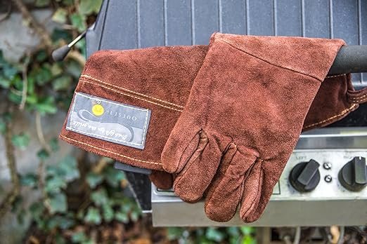 1 Brown Outset F234 Leather Grill Gloves