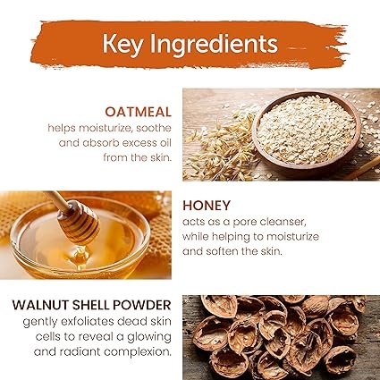 4 Himalaya Oil Control Oatmeal & Honey Scrub to Control Oily Skin & Remove Dead Skin Cells, 5.07 oz