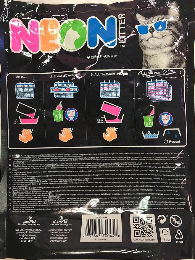 1 NEON Clumping Silica Gel Crystal Cat Litter, Blue