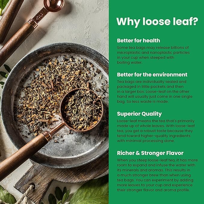 2 Gardenika Organic Green Loose Leaf Tea with Tulsi, Cloves and Cinnamon – Kosher, No Natural or Artificial Flavors – 4 oz
