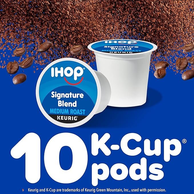 1 Medium Roast Keurig K-Cup Coffee Pods by IHOP, 10 ct Box