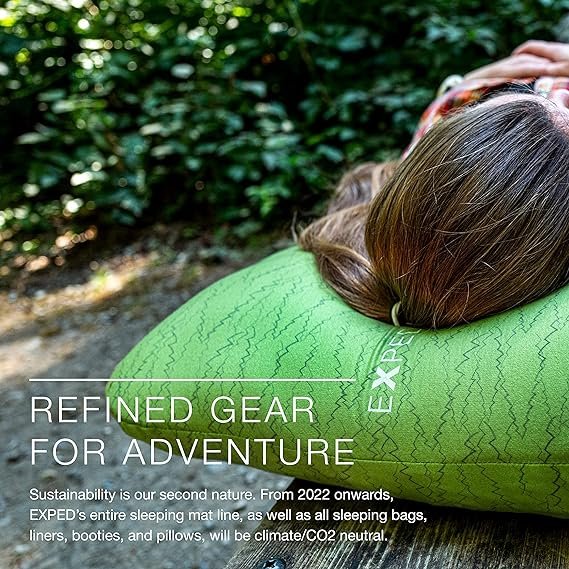 4 Exped Ultra Cushion | High-Quality Lightweight & Portable Camping Cushion | Foldable Sleeping Cushion | Air-Filled Hiking Cushion, Grey Goose, Medium