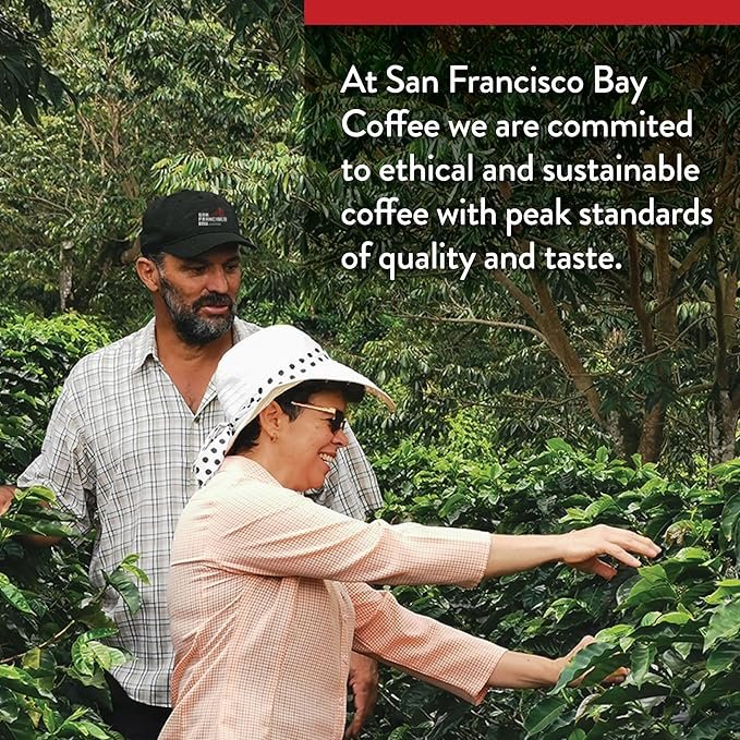 5 San Francisco Bay Compostable Coffee Pods - Organic Rainforest Blend (36 Ct) K Cup Compatible including Keurig 2.0, Medium Dark Roast