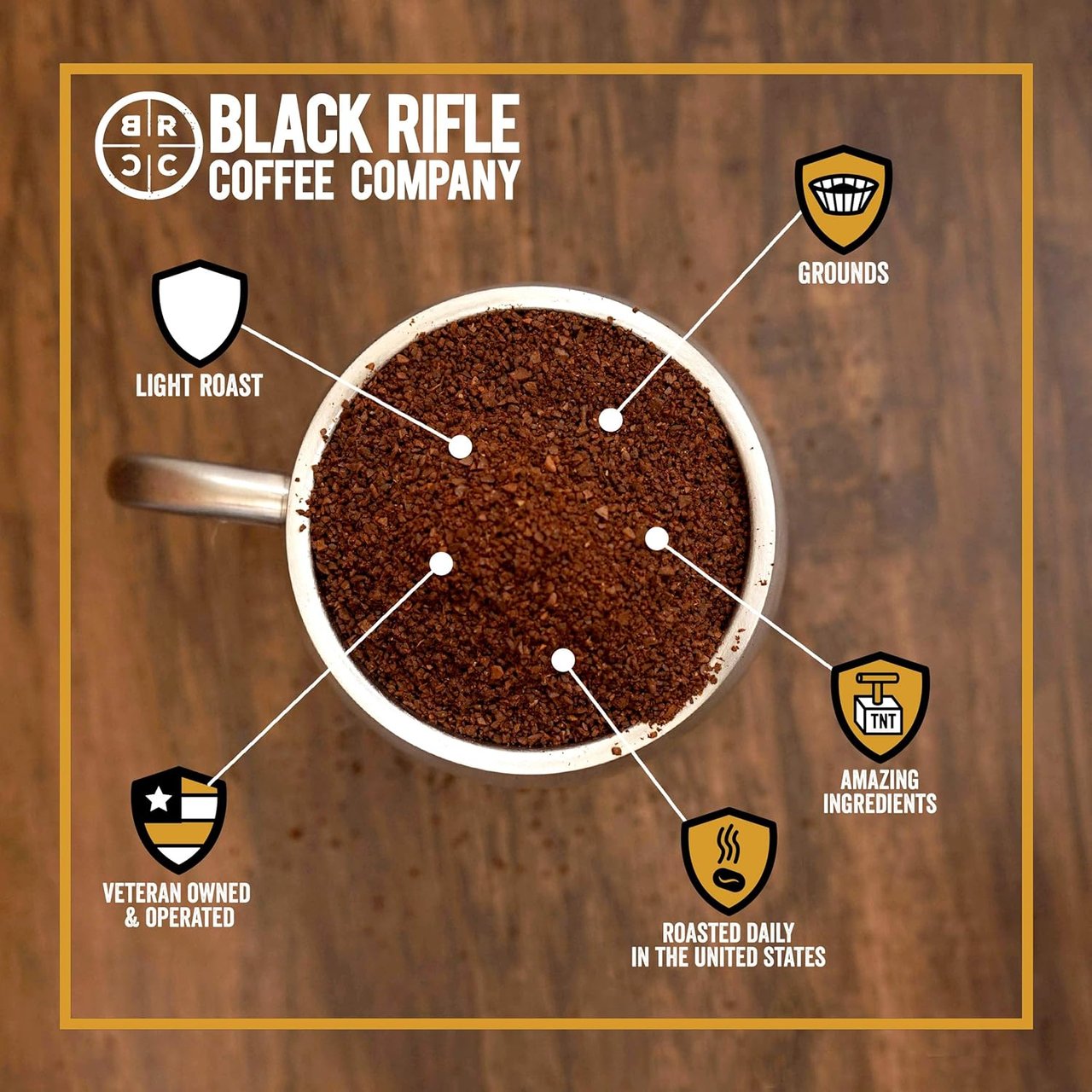 1 BRCC Gunship Roast Light Roast Ground Coffee (12oz)