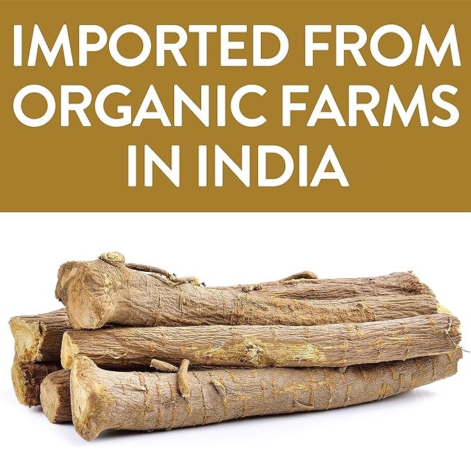 3 FGO Organic Ashwagandha Root Powder, Sourced from India, 16oz, Packaging May Vary (Pack of 1)