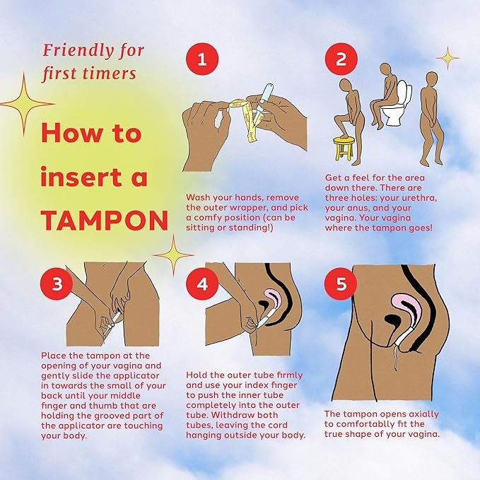 4 August Organic Cotton Tampons, 96 Light Tampons Made with Organic Cotton, Long Applicators, Non-Toxic Organic Tampons, Fragrance-Free, Chlorine-Free, and Hypoallergenic (6 Boxes of 16/12 Boxes of 8)