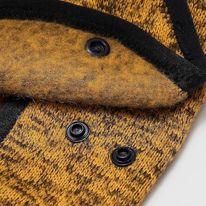 1 SNIXFever Sphynx Cat Coat, Easy to Wear Jacket with Buckle,Warm Fleece Coat for cat, Cat Fleece Jacket,Deep Yellow Jacket for Cat and Small Dogs (Small)
