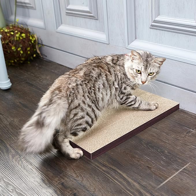 2 Way Basics Cat Scratcher Scratch Pad Lasts 5x Longer (Free Silvervine Catnip)