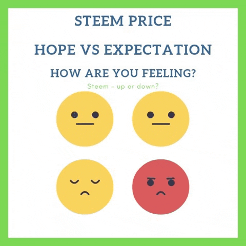 Steem price up or own? Hope or expectation?